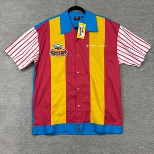 NWT Y2K Simpsons‎ Krusty Burger Graphic Button-up Shirt 2002 Clown Mens Large